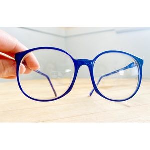 Vintage 80s Cobalt Blue Glasses
